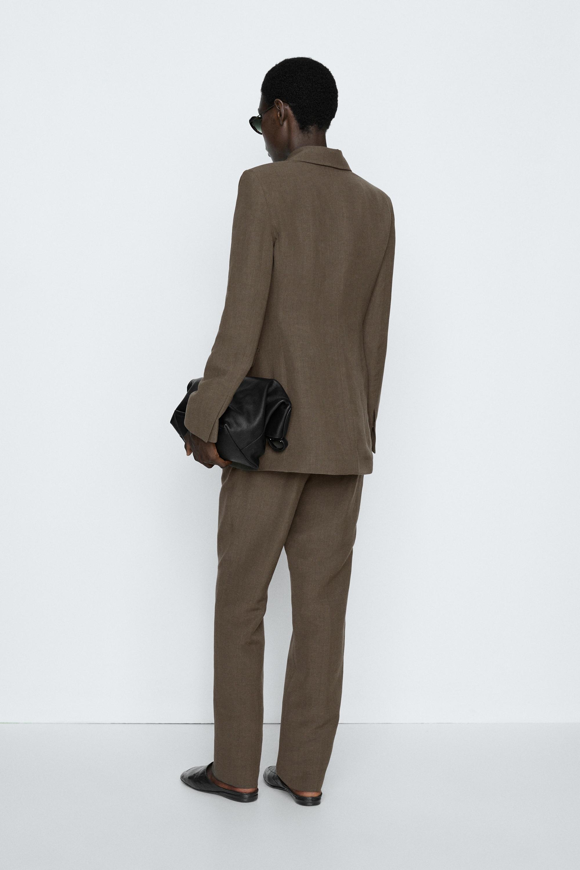Tailored linen-blend blazer - STUDIO